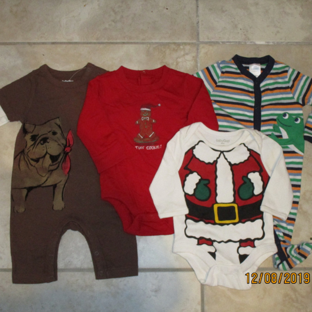 NWT Gap Gymboree Boys Sleeper Bodysuit Holiday Lot